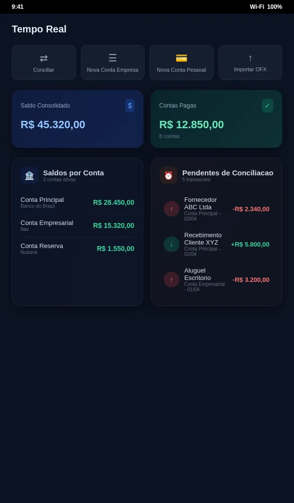 Tempo Real - Tablet